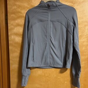 Danskin Light Blue Ribbed Active Top with Logo